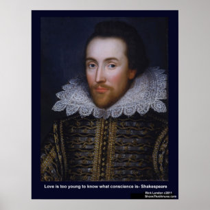 Poster Shakespeare Amour Amour Trop Jeune Citations Affic