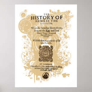Poster Shakespeare Henry IV Partie I Quarto Pièce avant