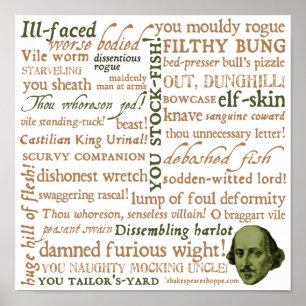 Poster Shakespeare insulte la collection