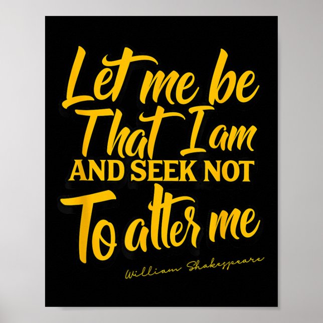 Poster Shakespeare Quote Much Ado About Nothing Gift Play (Devant)