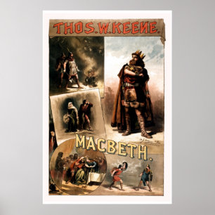 Poster Shakespeare vintage retouché Macbeth