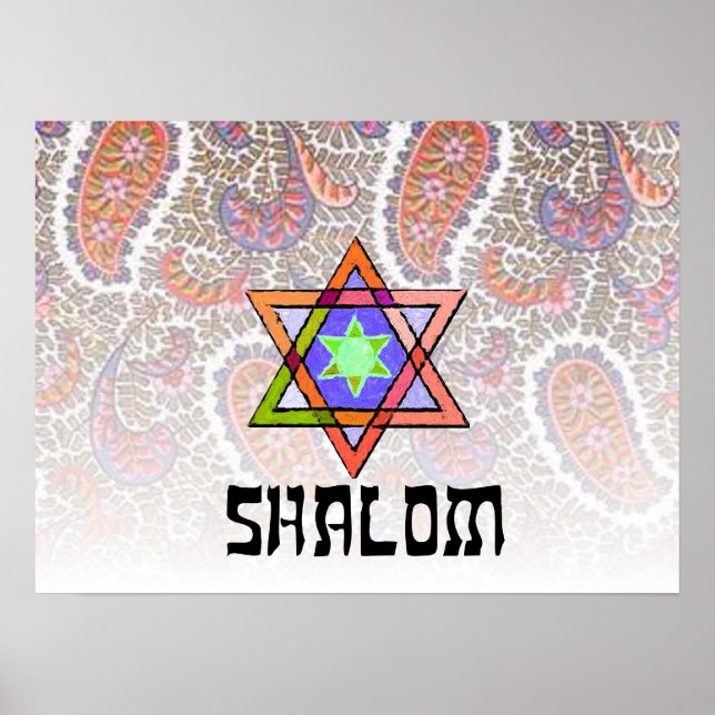 Poster Shalom Pink Paisley (Devant)