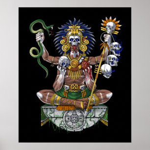 Poster Shaman, guerrier aztèque