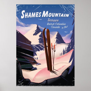 Poster Shames Mountain Terrace Colombie-Britannique Ski
