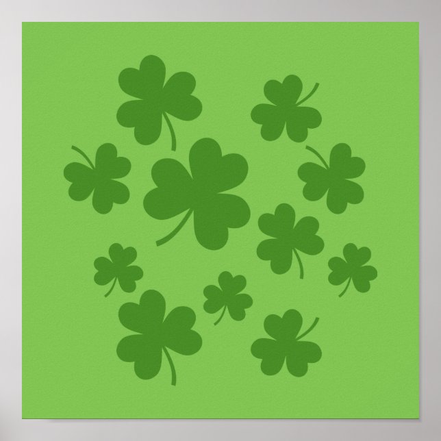 Poster Shamrock de la Saint Patrick Motif Clover (Devant)