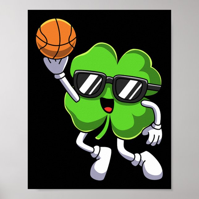 Poster Shamrock Jour de la Saint Patrick amusant Jouer Ba (Devant)