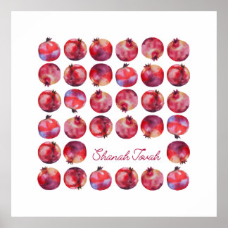 Poster Shanah Tovah Rosh Hashanah grenades