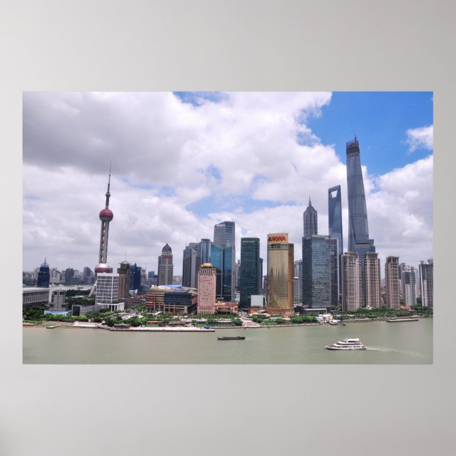 Poster Shanghai, Chine skyline (Devant)