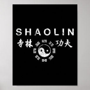 Poster Shaolin Kung Fu Arts martiaux chinois