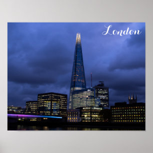 Poster Shard Tower at Night, Londres Angleterre