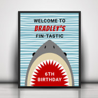 Shark Bite N'importe quel âge Anniversaire Fête Af