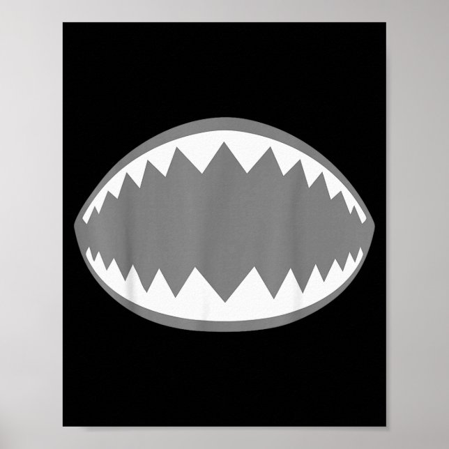 Poster Shark Jaw Shirt Adult Kids Men Women Shark Mouth C (Devant)