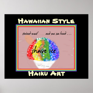 Poster Shave Ice Hawaii Style Haiku Art Imprimer