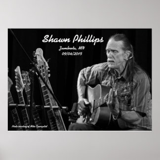 Poster Shawn Phillips LIVE à Zumbrota, MN en 2015