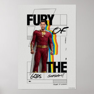 Poster SHAZAM ! Furie des dieux   Art de style d'album ré
