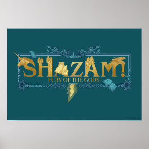 Poster SHAZAM ! Furie des dieux   Logo mythique