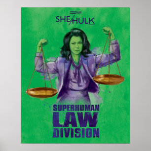 Poster She-Hulk Scales de la justice Division du droit su