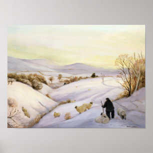 Poster Sheep on the ridge