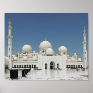 Poster Sheik Zayed Grande mosquée UAE Masjid Abu Dhabi