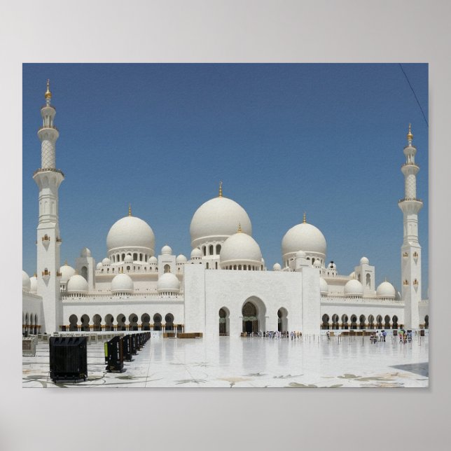 Poster Sheik Zayed Grande mosquée UAE Masjid Abu Dhabi (Devant)