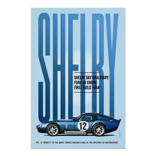 Poster Shelby Daytona Coupe Hommage (Devant)