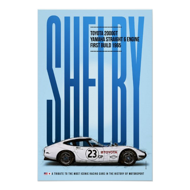 Poster Shelby Toyota 2000GT Hommage (Devant)