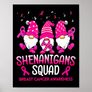 Poster Shenanigans Squad Gnomes Pink Ribbon Cancer du Sei