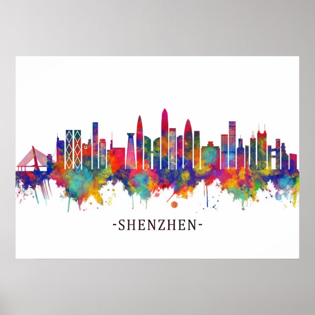 Poster Shenzhen Chine Skyline (Devant)