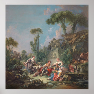 Poster Shepherd's Idyll - François Boucher