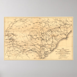 Poster Sherman d'Atlanta à Goldsboro