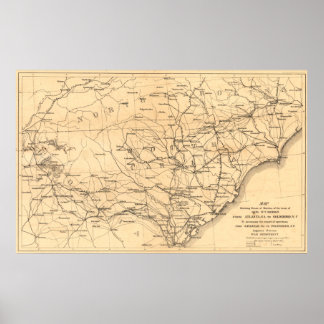 Poster Sherman d'Atlanta à Goldsboro