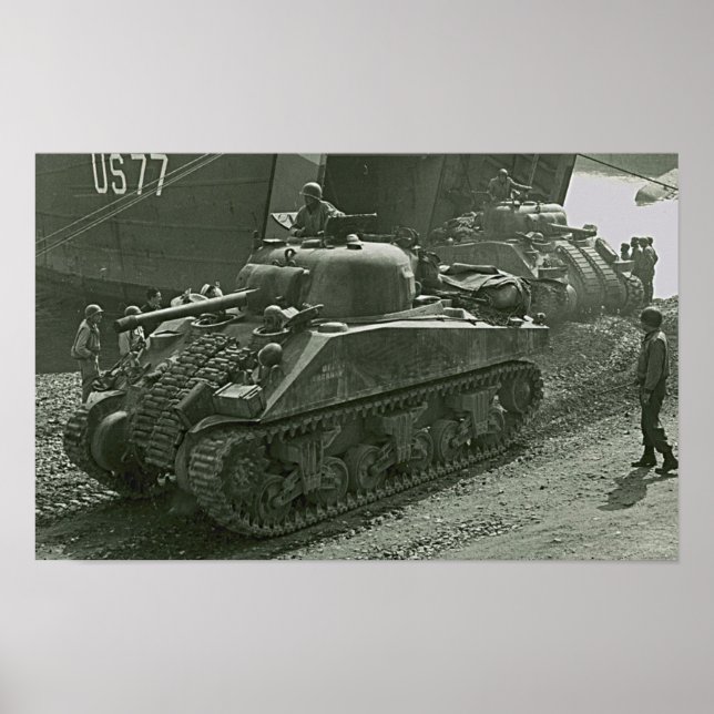 Poster Shermans à Anzio (Devant)