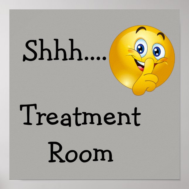 Poster Shh émoji (Devant)