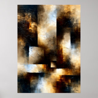 Poster Shibui Bronze Passage Texturé Géométrique Abstrait
