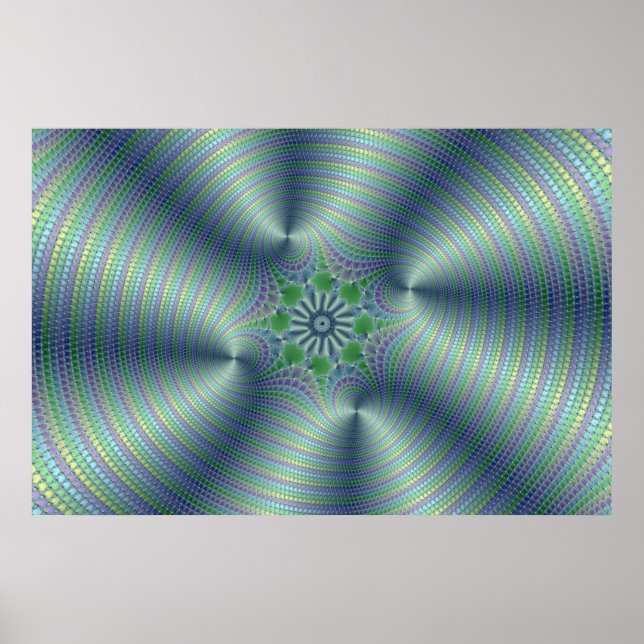 Poster Shimmerine - Art Fractal (Devant)