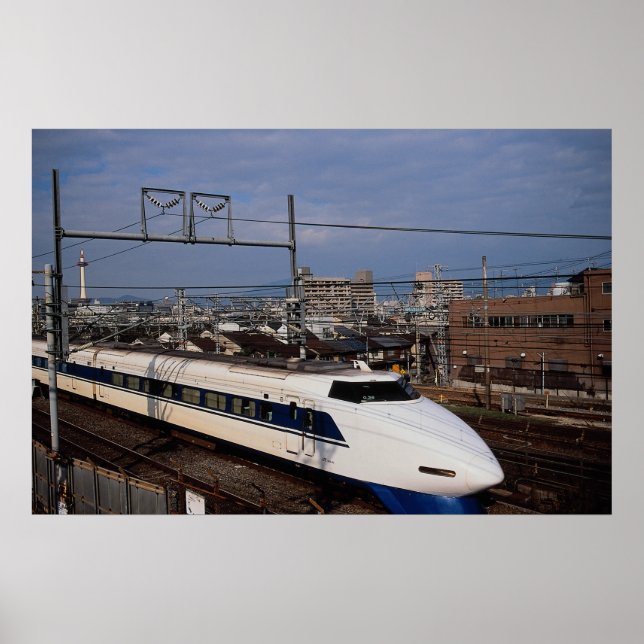 Poster Shinkansen ou Bullet Train, Kyoto, Japon (Devant)