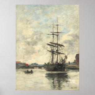 Poster Ship on the Touque - Eugène Boudin Fine Art