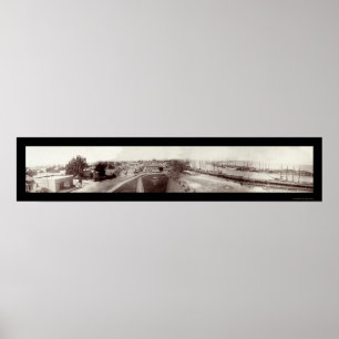 Poster Ships San Pedro Harbor Photo 1904