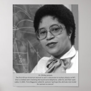 Poster Shirley Jackson, Ph. D. - Inventeur afro-américain
