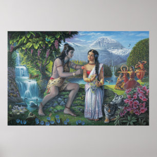 Poster Shiva et Parvati -36 x 24 po. Copie