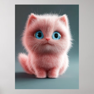 Poster Shmu - Le chat rose