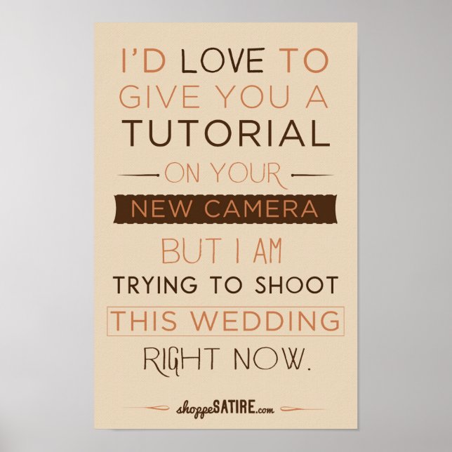 Poster Shoppe Satire - Humour pour les photographes (Devant)