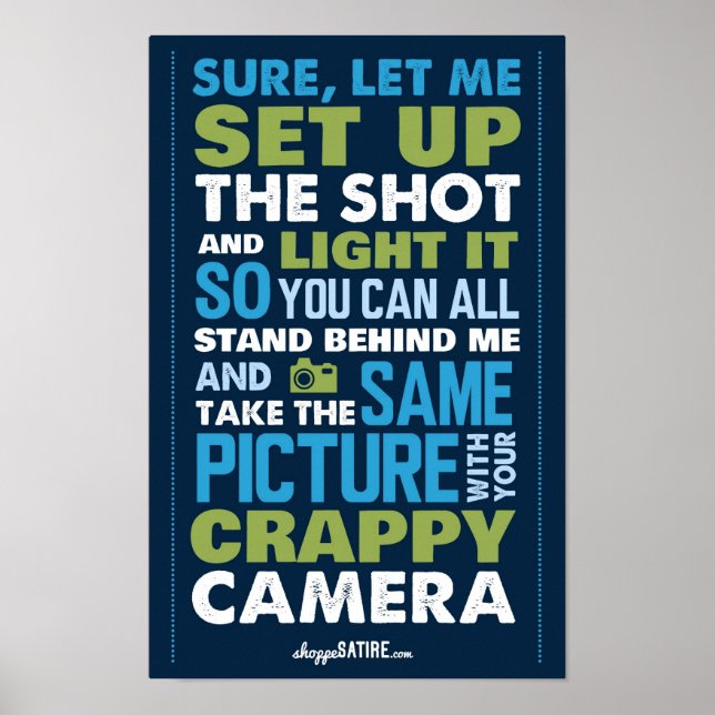 Poster Shoppe Satire - Humour pour les photographes (Devant)