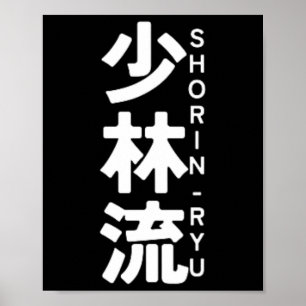 Poster Shorin Ryu Karate Kanji Sun Japan Martial Art