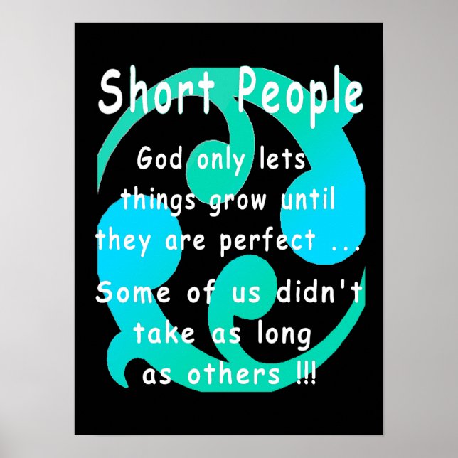 Poster Short People Drôle Revenge Design. (Devant)