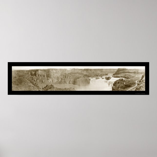 Poster Shoshone Falls Idaho Photo 1913 (Devant)