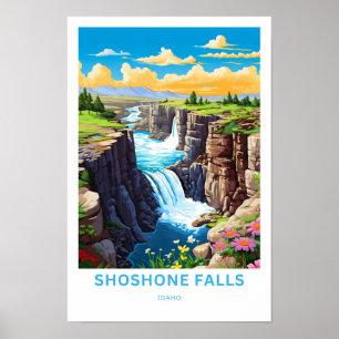 Poster Shoshone Falls Idaho Travel Print