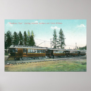 Poster Shoshone Flyer Train de Spokane
