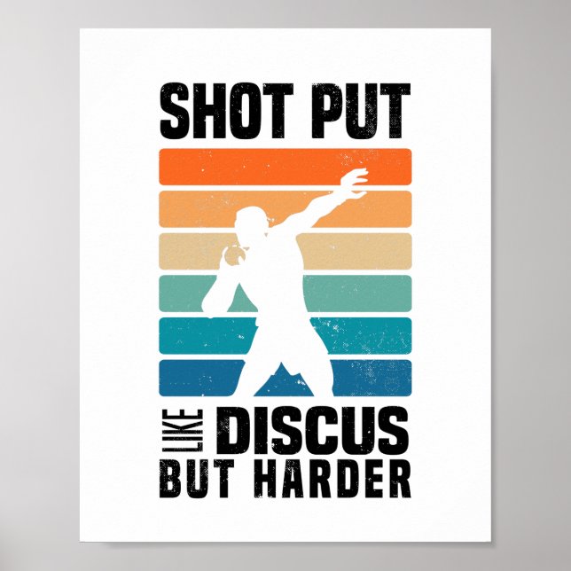 Poster Shot put sport | Putter Funny Saying (Devant)