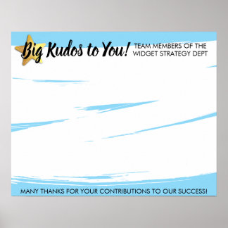 Poster Shout out board employee daily kudos post-its